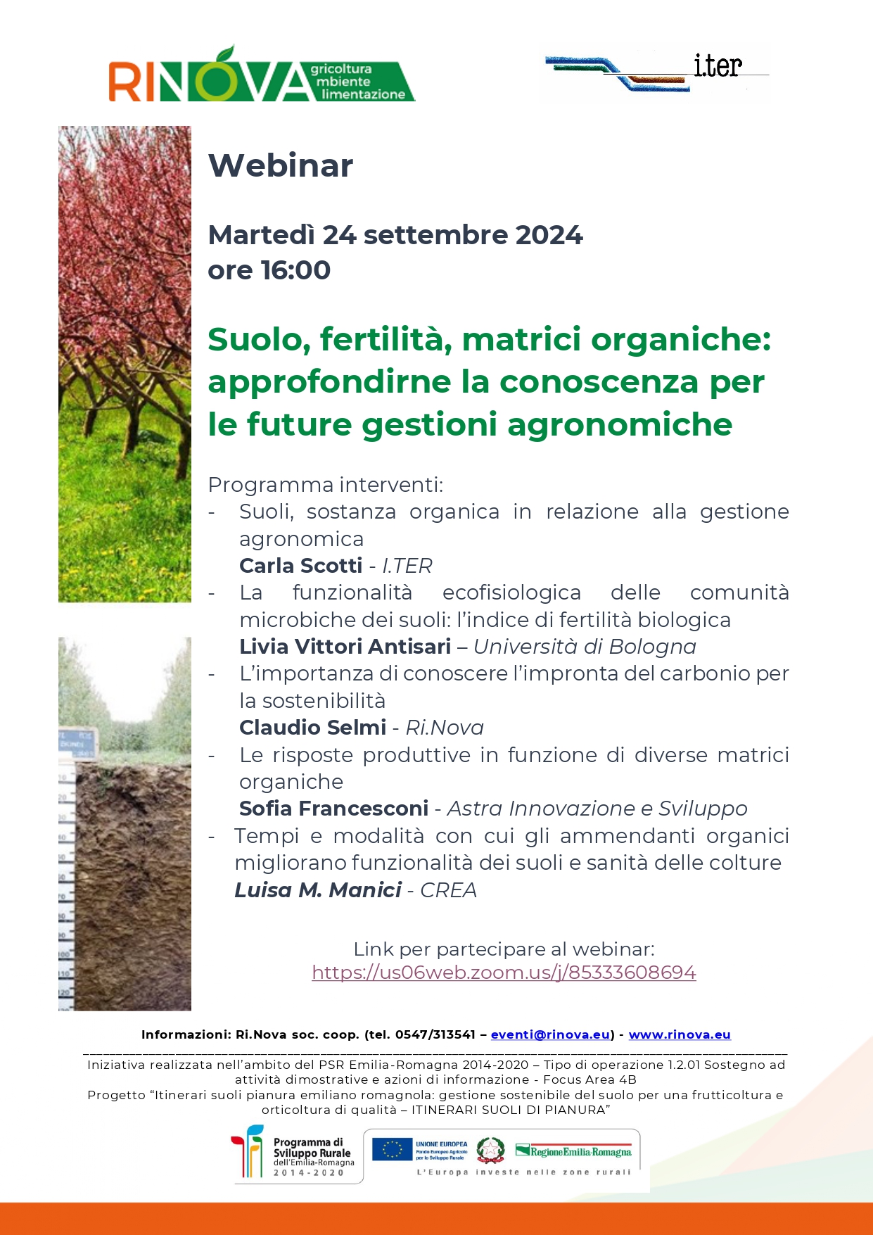 Webinar 24.09.2024 "Suolo, fertilità, matrici organiche"